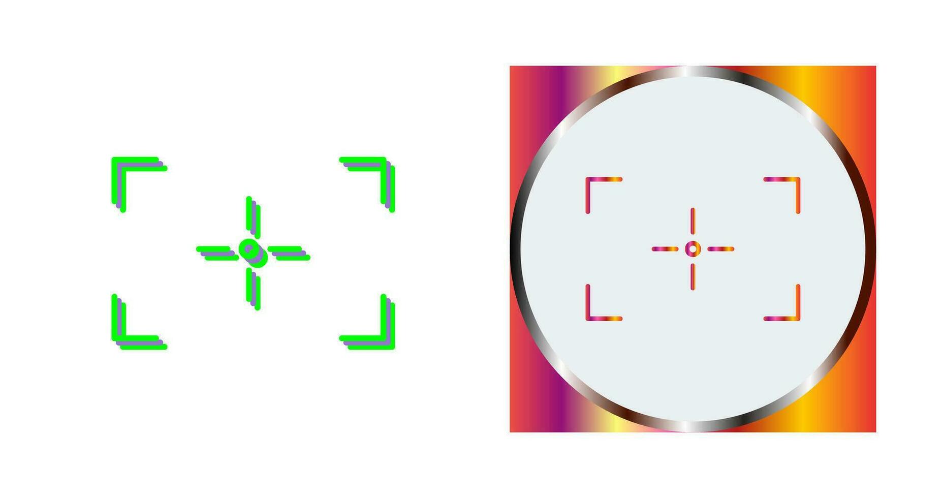 einzigartiges Fokusvektorsymbol vektor