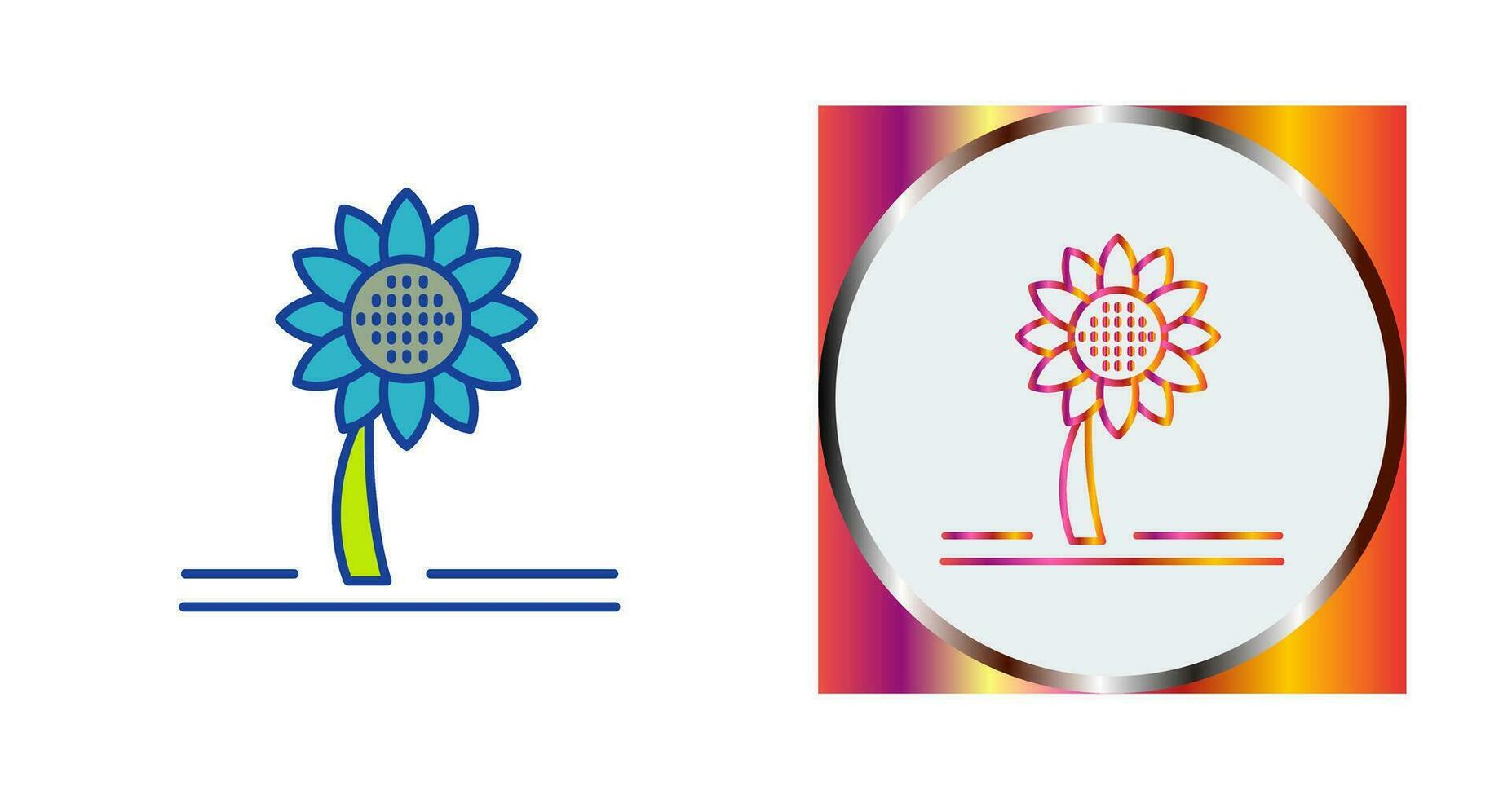 Symbol für Sonnenblumenvektor vektor