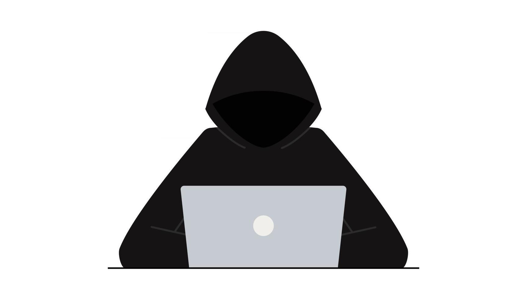 Hacker-Angriff. Internet-Phishing, gehacktes Passwort. Cyberkriminalität vektor