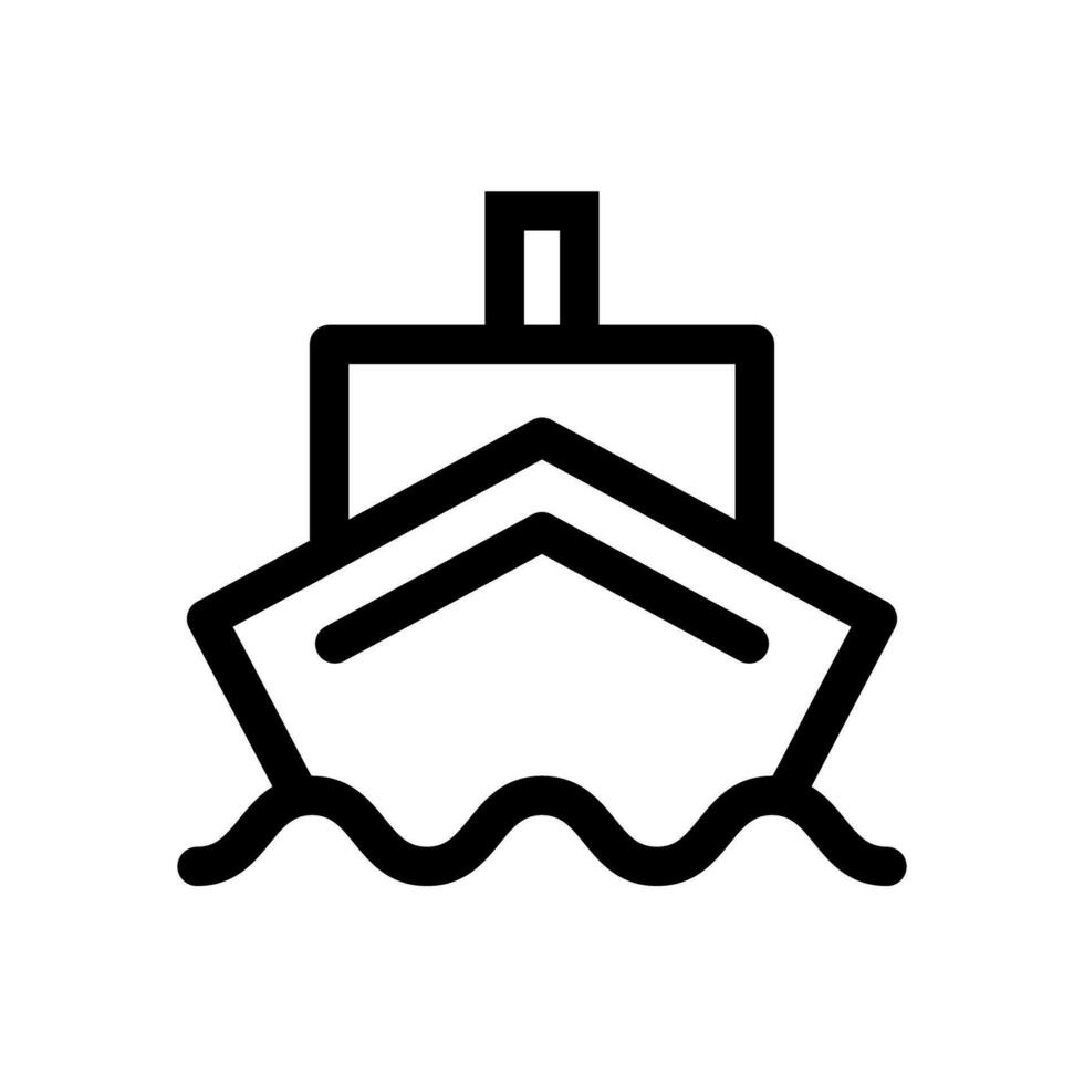 hav och fartyg ikon. båt. vektor. vektor
