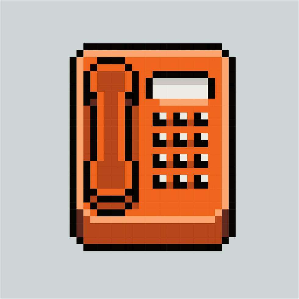 pixel konst illustration gammal telefon. pixelated gammal telefon. klassisk gammal telefon ikon pixelated för de pixel konst spel och ikon för hemsida och video spel. gammal skola retro. vektor