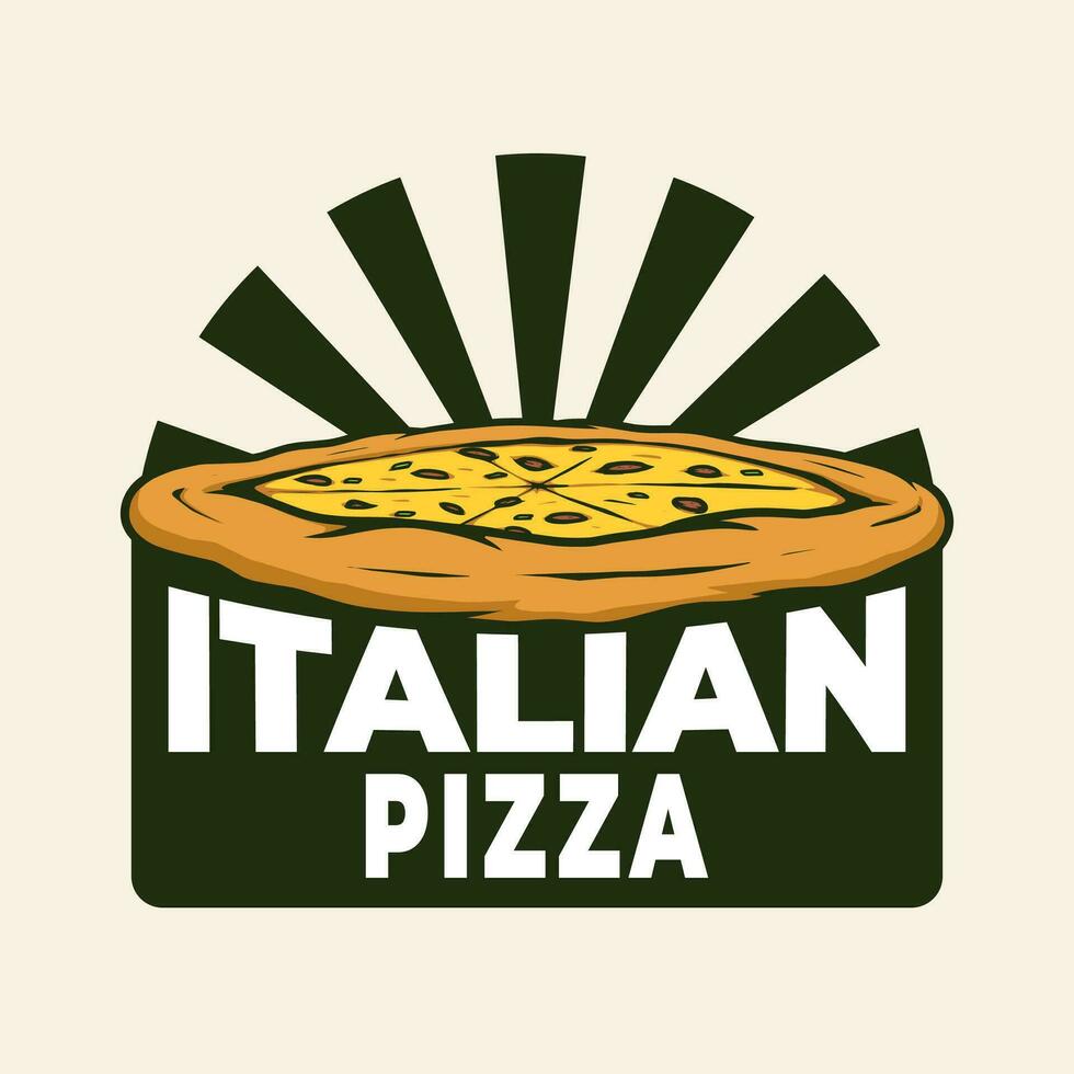 italiensk pizza logotyp design mall vektor