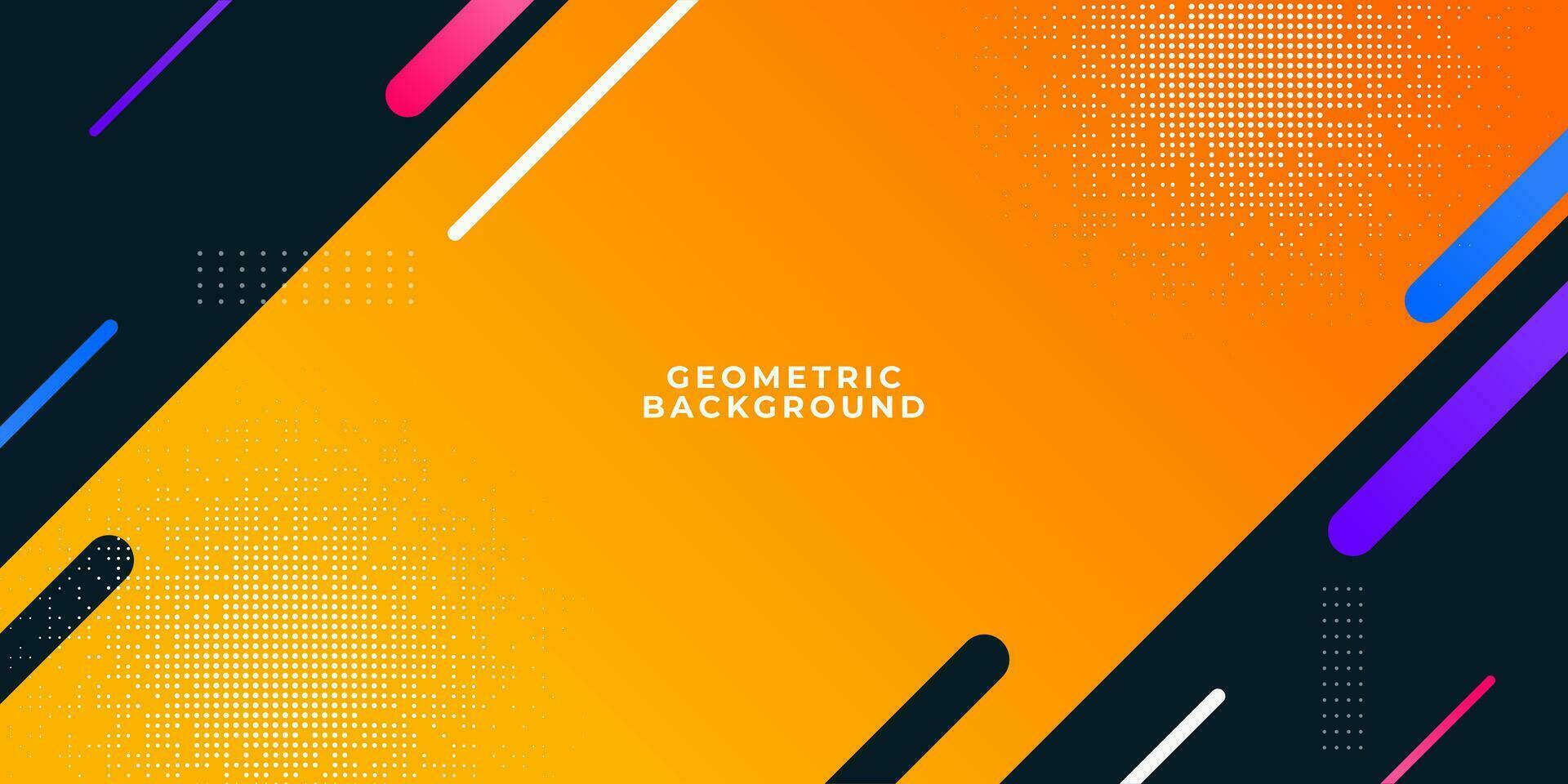 Prämie bunt abstrakt Hintergrund mit geometrisch Gradient modern Formen vektor