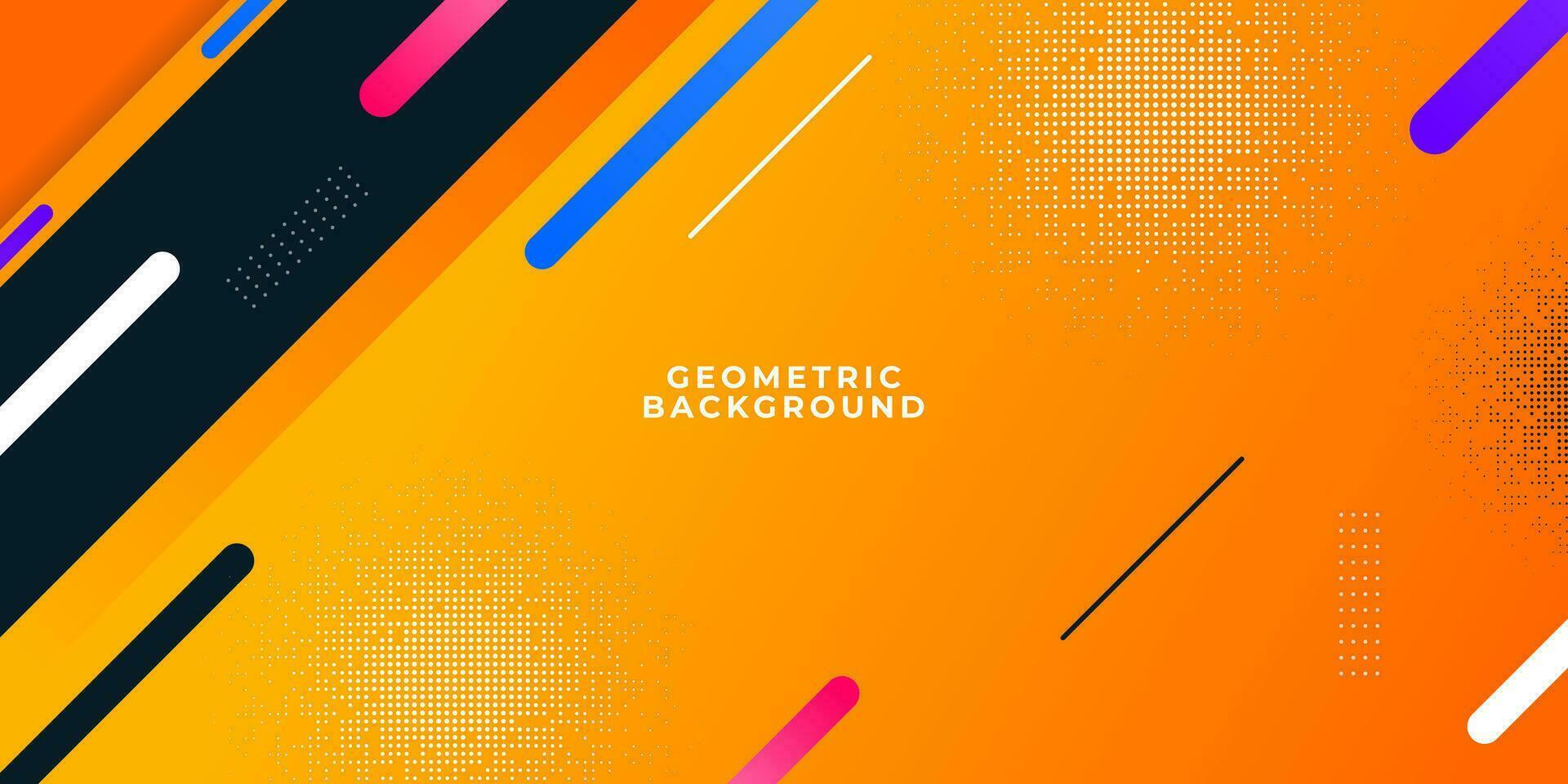 Prämie bunt abstrakt Hintergrund mit geometrisch Gradient modern Formen vektor