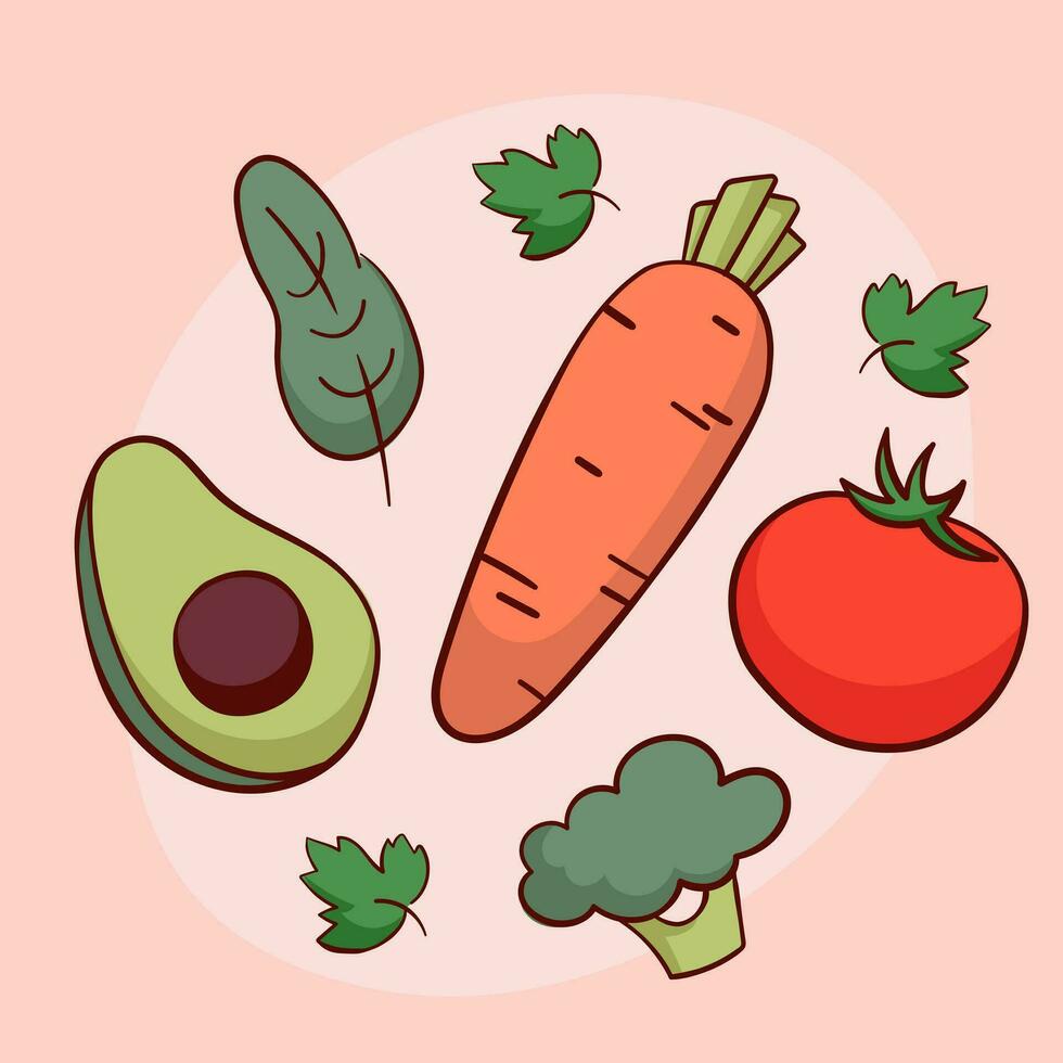 Welt Vegetarier Tag. gesund Gemüse vektor