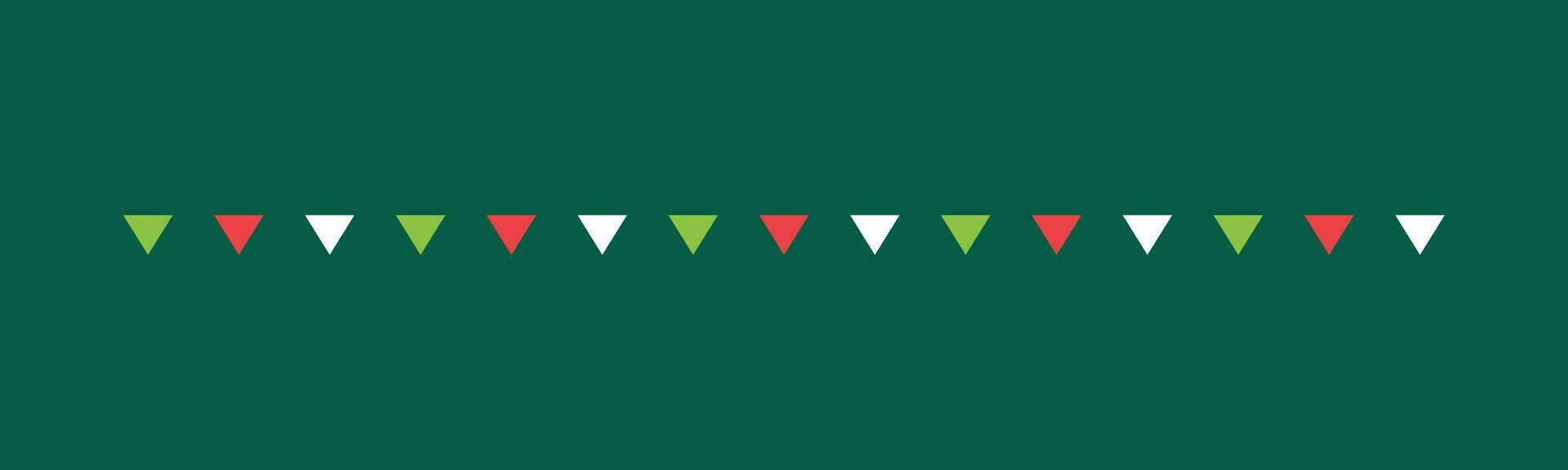 Flagge Separator Rand Illustration Linie Dreieck Muster zum Weihnachten Thema Konzept zum Urlaub Zeit Winter Jahreszeit vektor