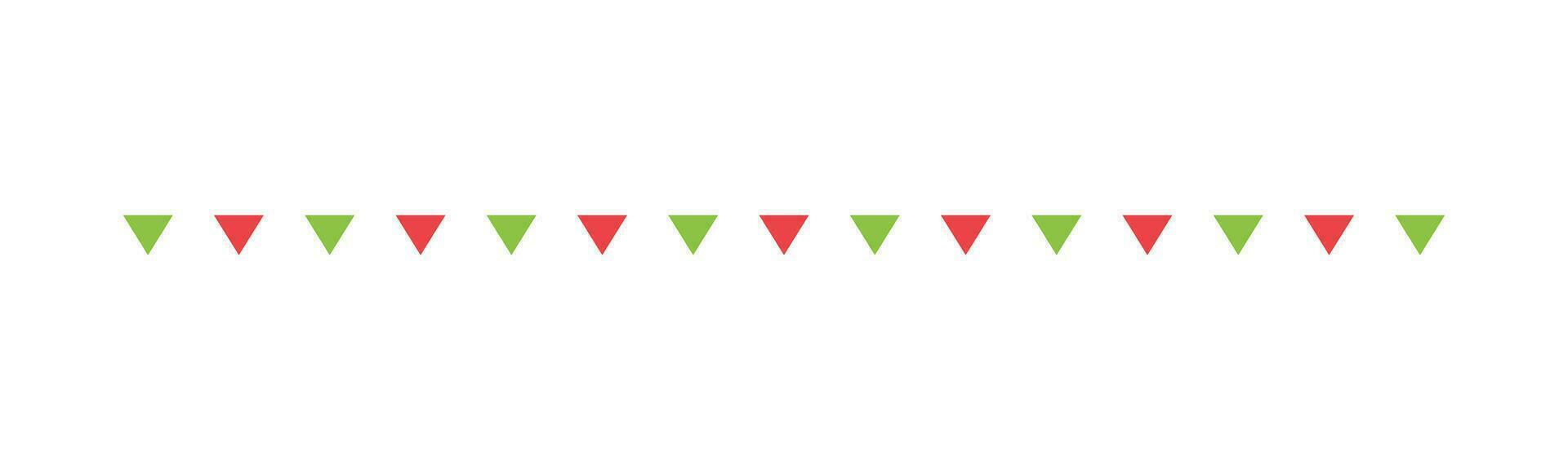 Flagge Separator Rand Illustration Linie Dreieck Muster zum Weihnachten Thema Konzept zum Urlaub Zeit Winter Jahreszeit vektor
