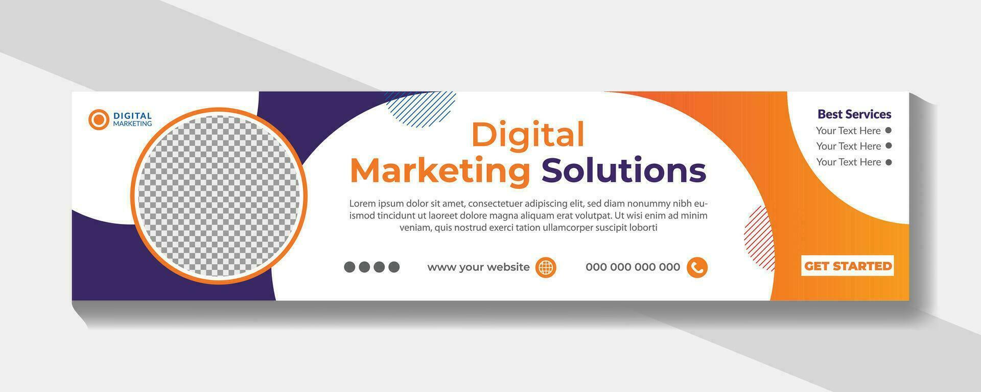 Digital Marketing Agentur Sozial Medien Startseite Seite oder korporativ Geschäft Linkedin Startseite Banner. Sozial Medien Startseite und Header vektor