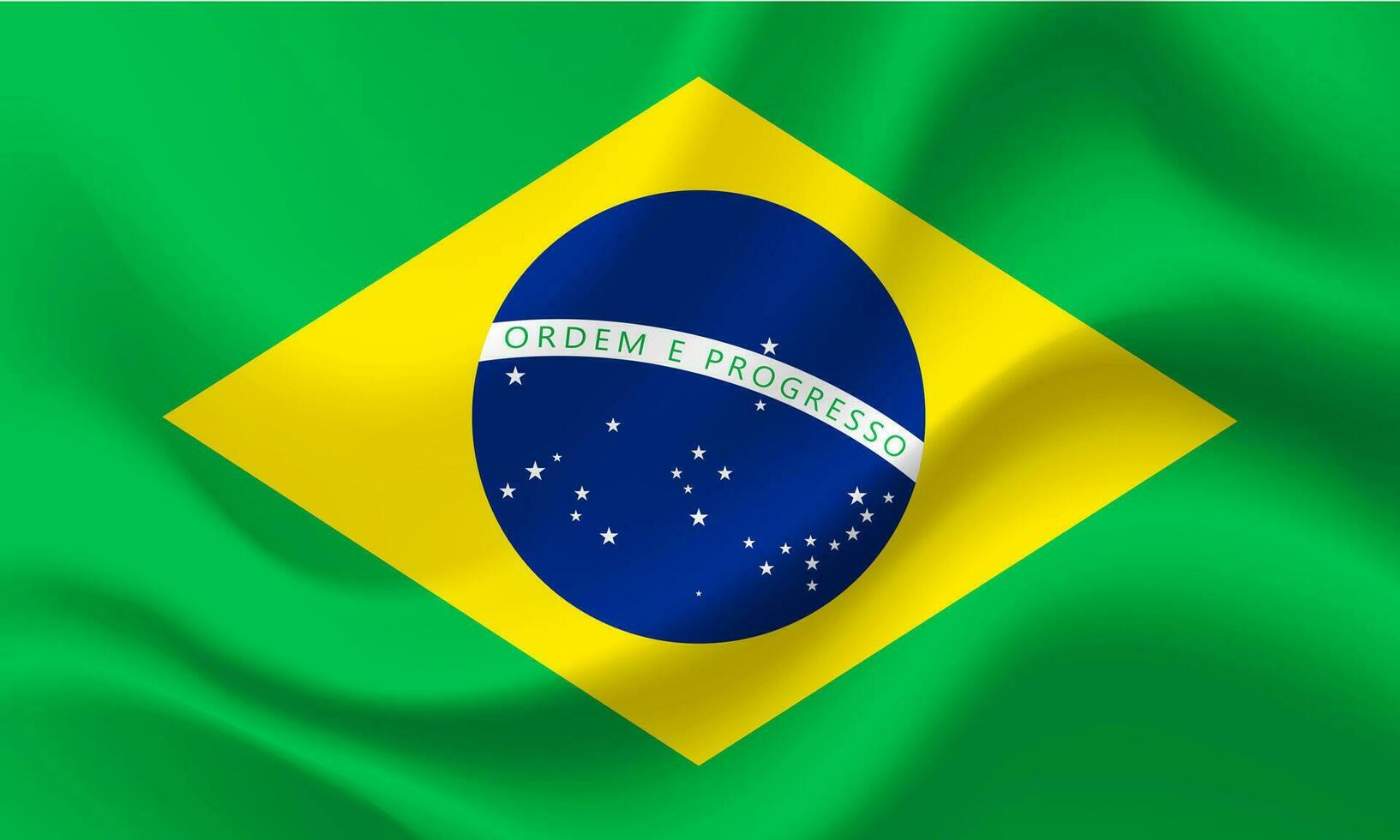 Vektor Brasilianer Flagge. Brasilien Flagge. Flagge von Brasilien. Brasilien Flagge Illustration. Brasilianer Hintergrund