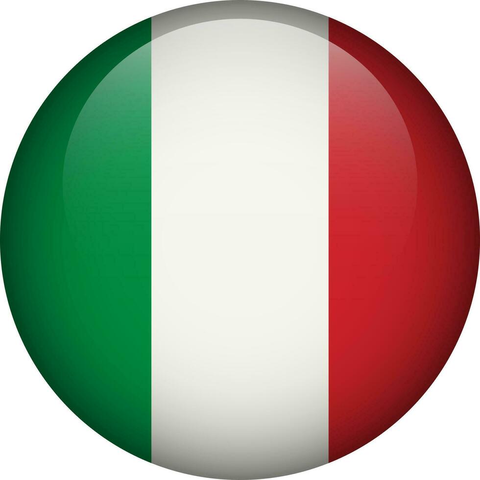 Italien Flagge Taste. Emblem von Italien. Vektor Flagge, Symbol. Farben und Anteil korrekt.