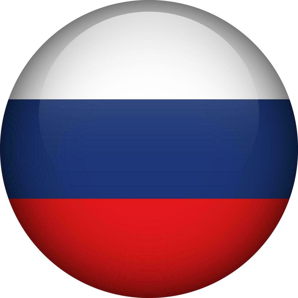 ryssland flagga knapp. emblem av Ryssland. vektor flagga, symbol. färger och andel korrekt.