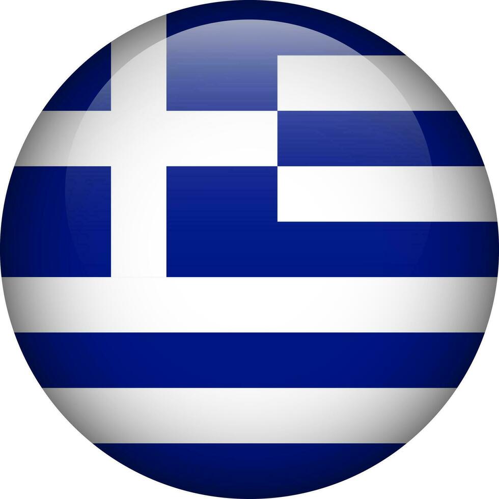 grekland flagga knapp. emblem av grekland. vektor flagga, symbol. färger och andel korrekt.