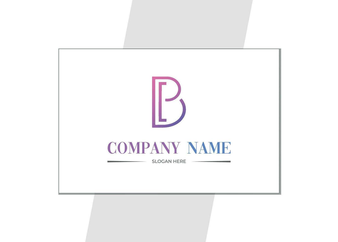 b brev logotyp design mall för hudvård företag., vektor
