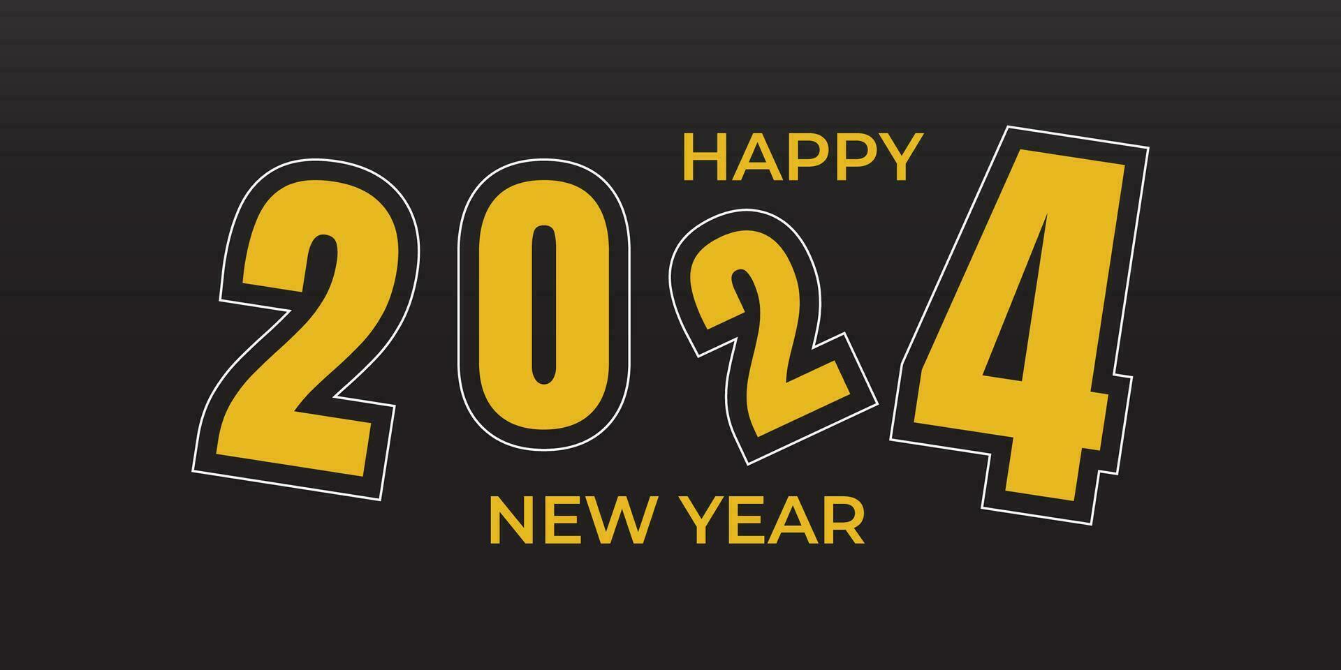 2024 Neu Jahr abstrakt glänzend Farbe Gold Welle Design Element, Luxus Neu Jahr Hintergrund, Neu Jahr Schöne Grüße Karte vektor