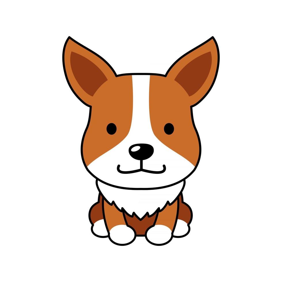 Cartoon-Figur süßer Corgi-Hund vektor