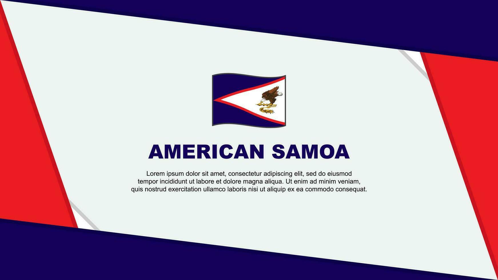 amerikan samoa flagga abstrakt bakgrund design mall. amerikan samoa oberoende dag baner tecknad serie vektor illustration. amerikan samoa oberoende dag