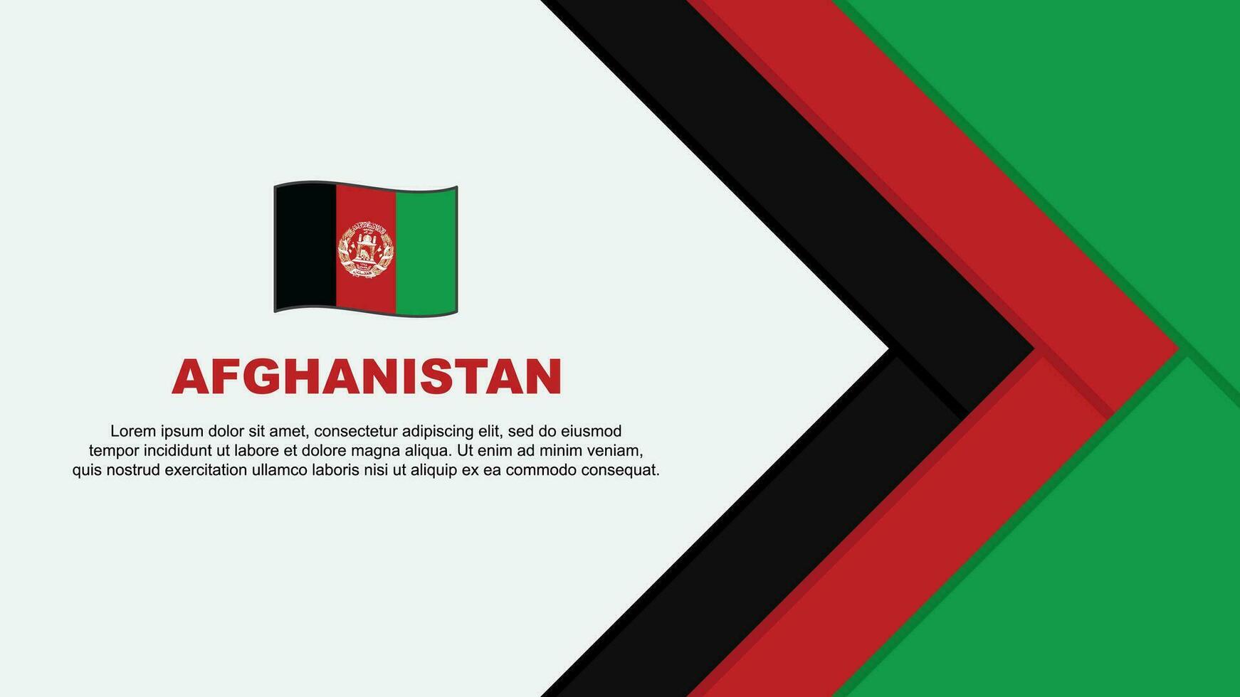 Afghanistan Flagge abstrakt Hintergrund Design Vorlage. Afghanistan Unabhängigkeit Tag Banner Karikatur Vektor Illustration. Afghanistan Karikatur