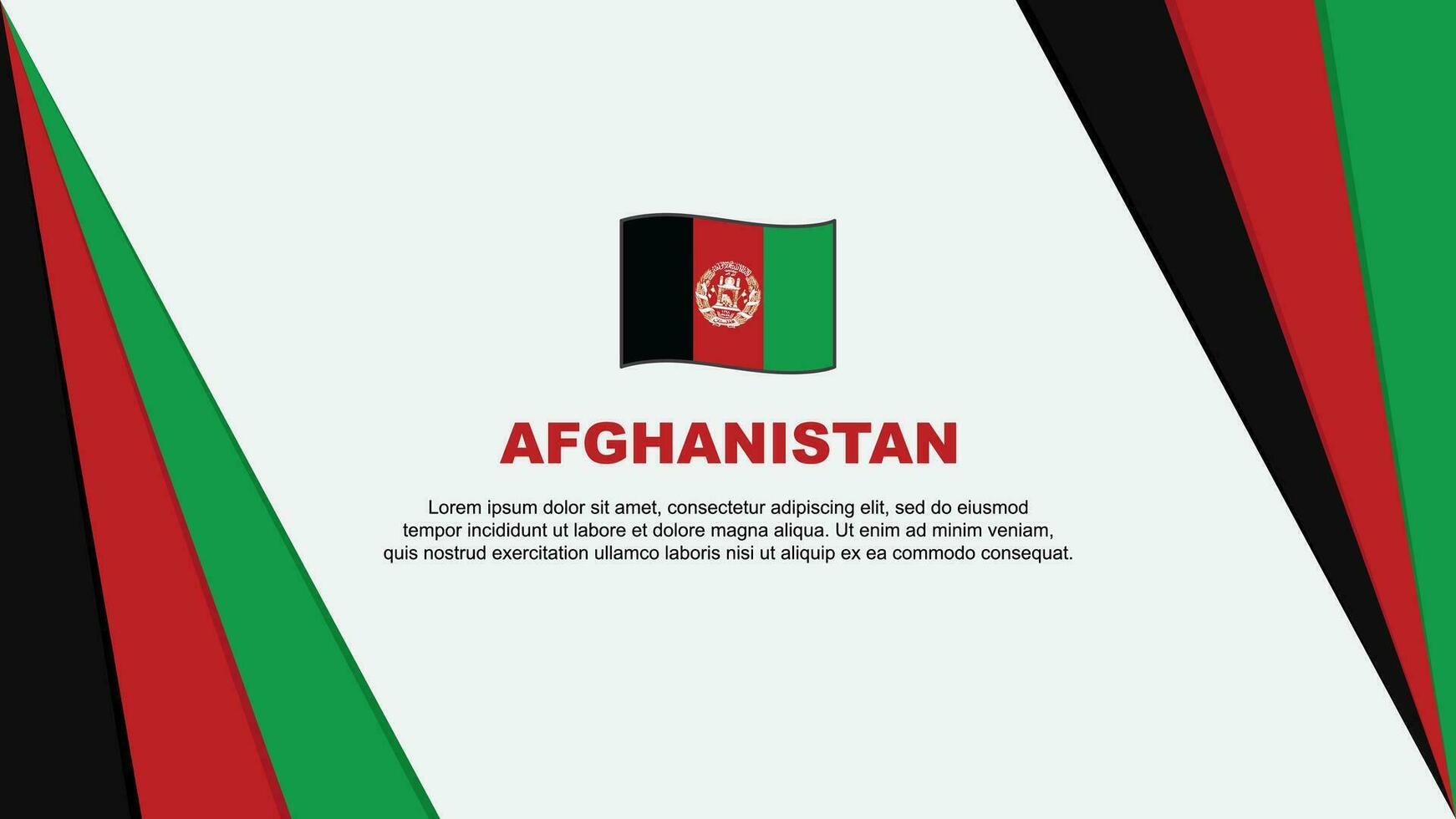afghanistan flagga abstrakt bakgrund design mall. afghanistan oberoende dag baner tecknad serie vektor illustration. afghanistan flagga
