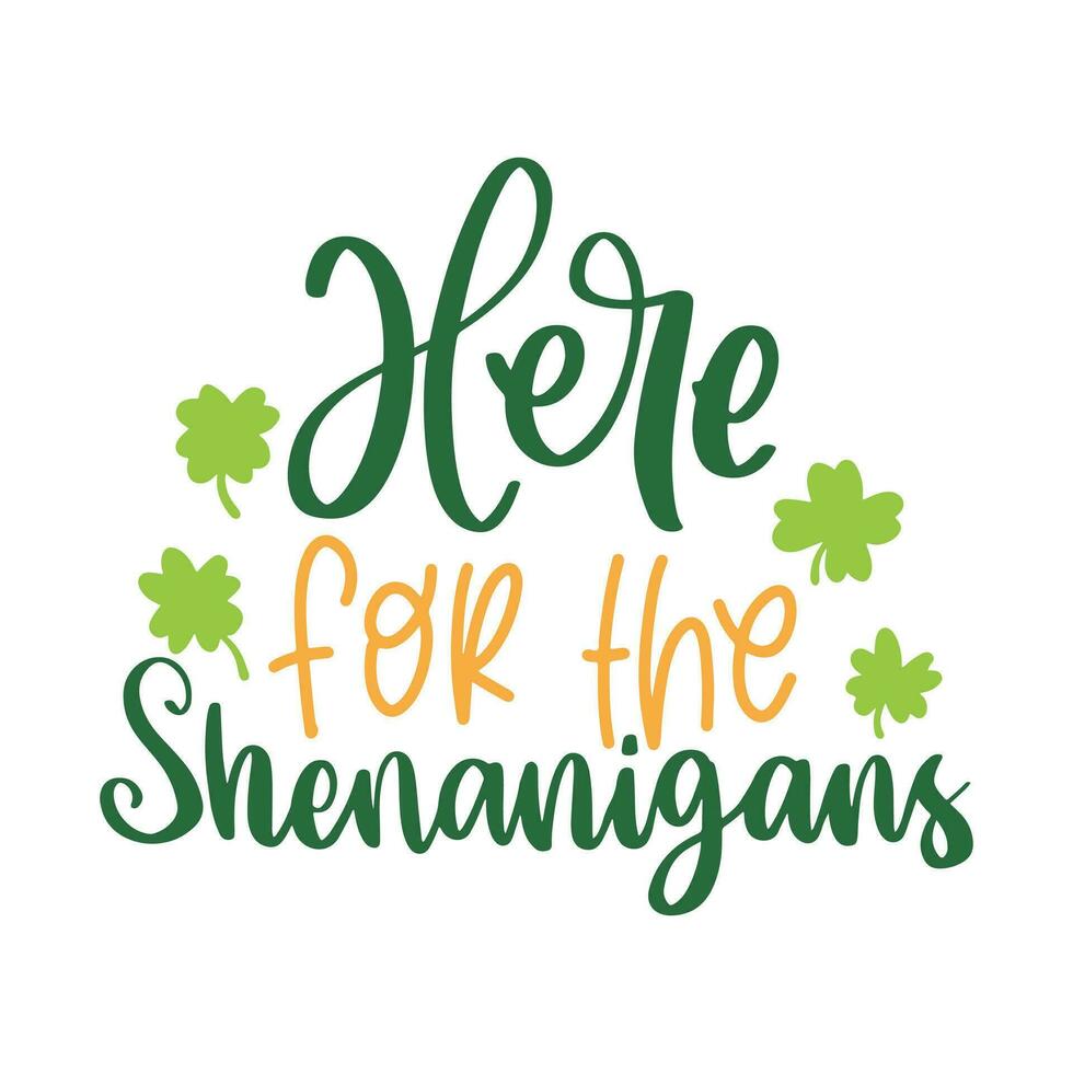 vektor illustration av Lycklig helgon Patricks dag logotyp. hand skissat irländsk firande design. öl festival text typografi ikon. dragen typografi st. patricks bricka, grön hatt och vitklöver