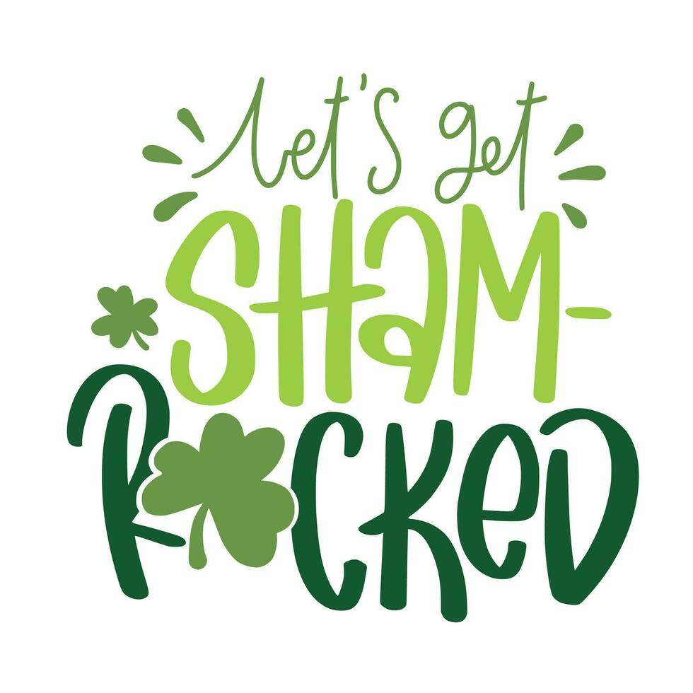 vektor illustration av Lycklig helgon Patricks dag logotyp. hand skissat irländsk firande design. öl festival text typografi ikon. dragen typografi st. patricks bricka, grön hatt och vitklöver