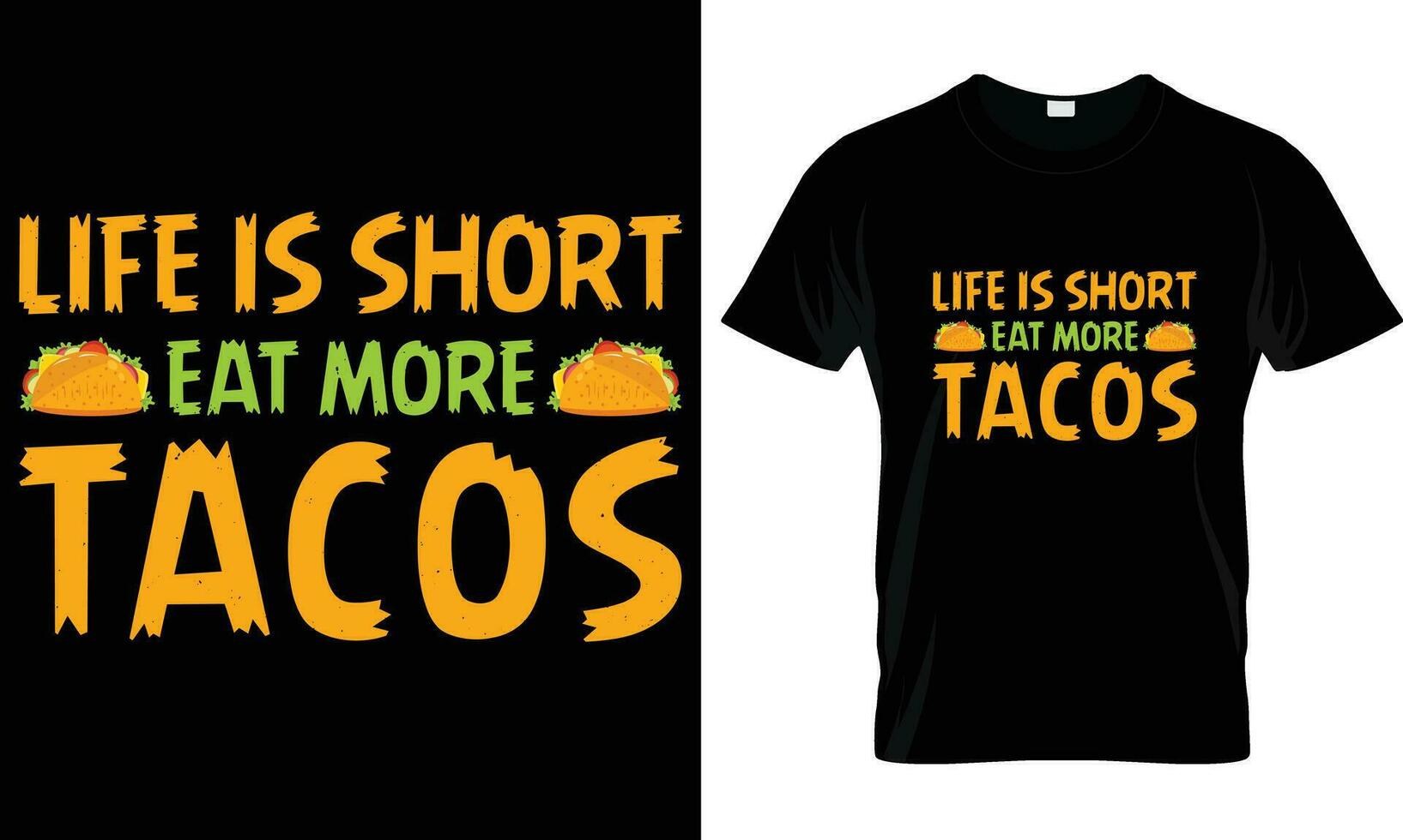 tacos t-shirt design vektor grafisk.