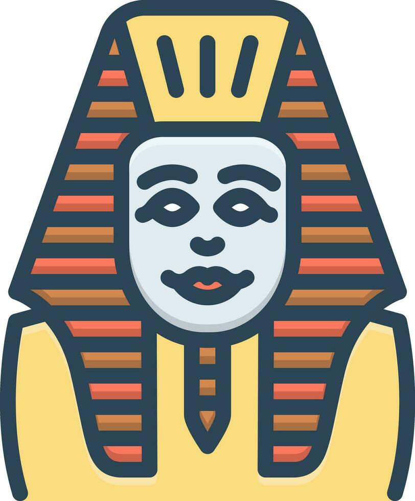 Färg ikon för egypten vektor