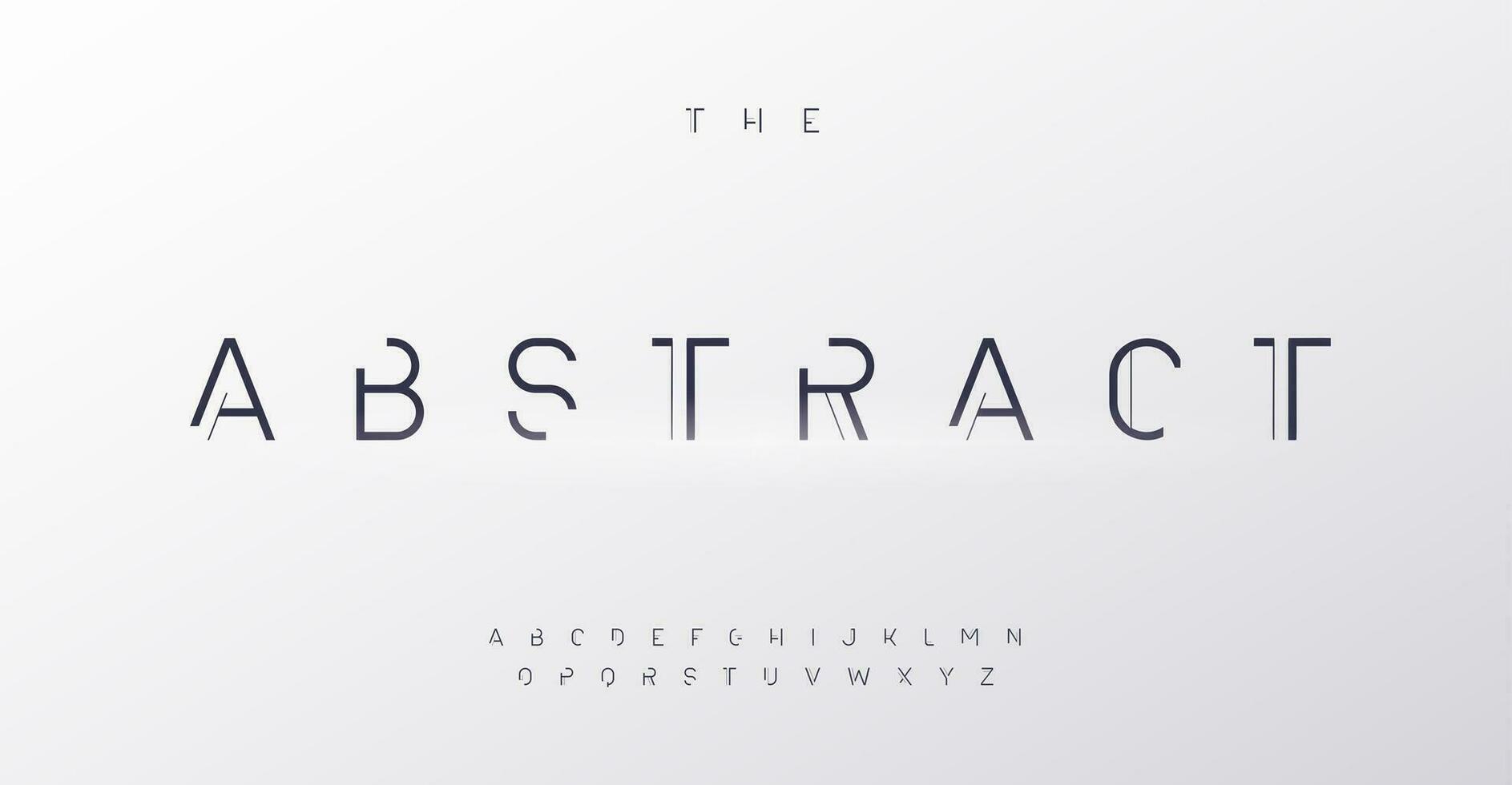 abstrakt rena alfabet, digital trogen brev, minimalistisk hi-tech font för sci-fi logotyp, hi-tech rubrik, EDM typografi, spel elegant stavfel grafisk. vektor typografisk design.