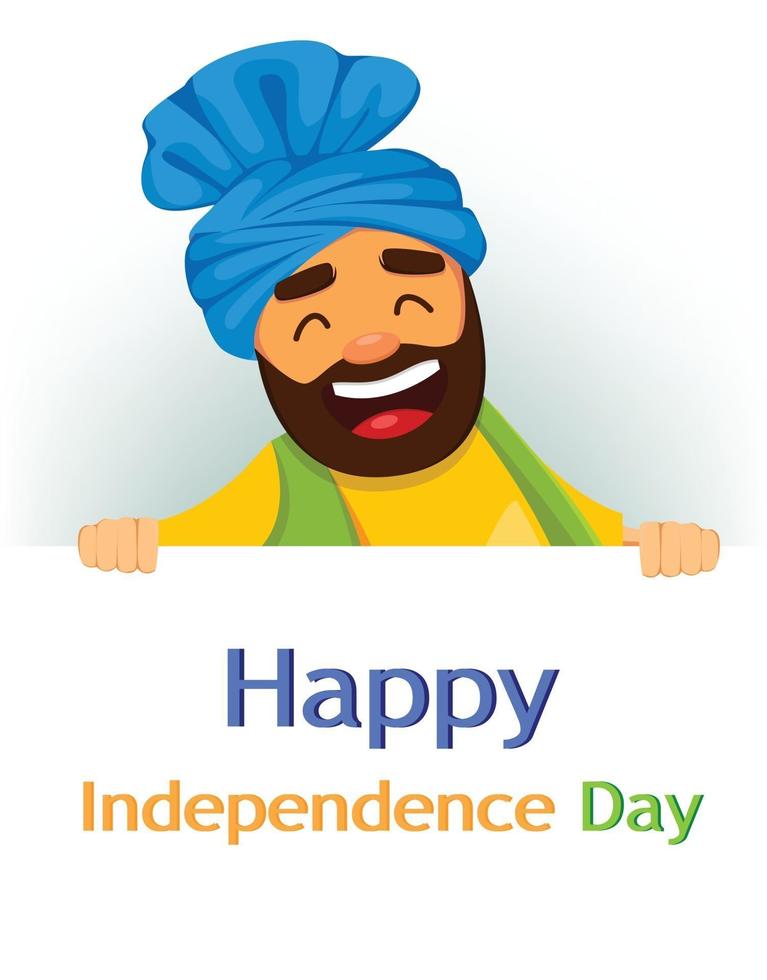 Happy Independence Day Indien in vektor