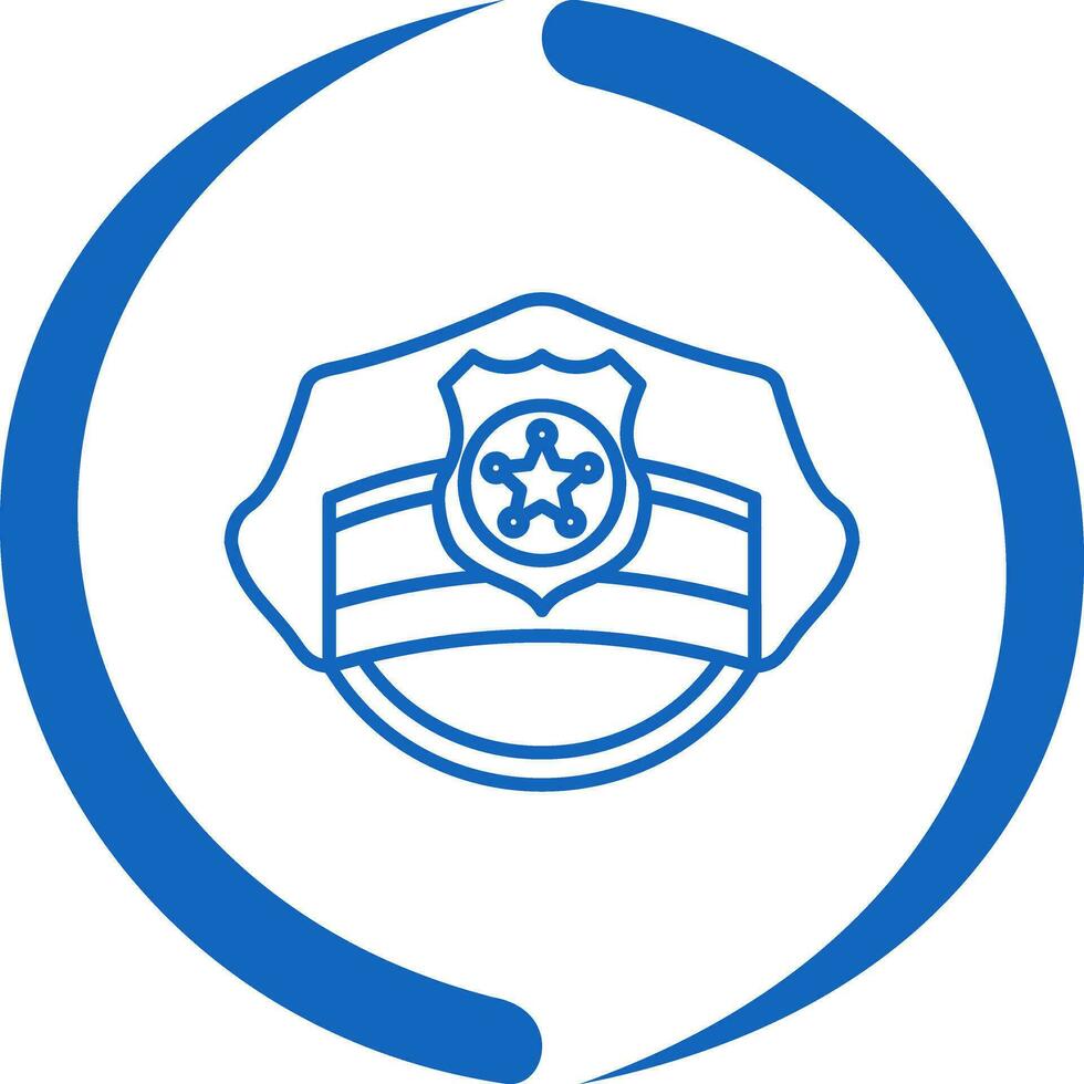 Polizeihut-Vektorsymbol vektor