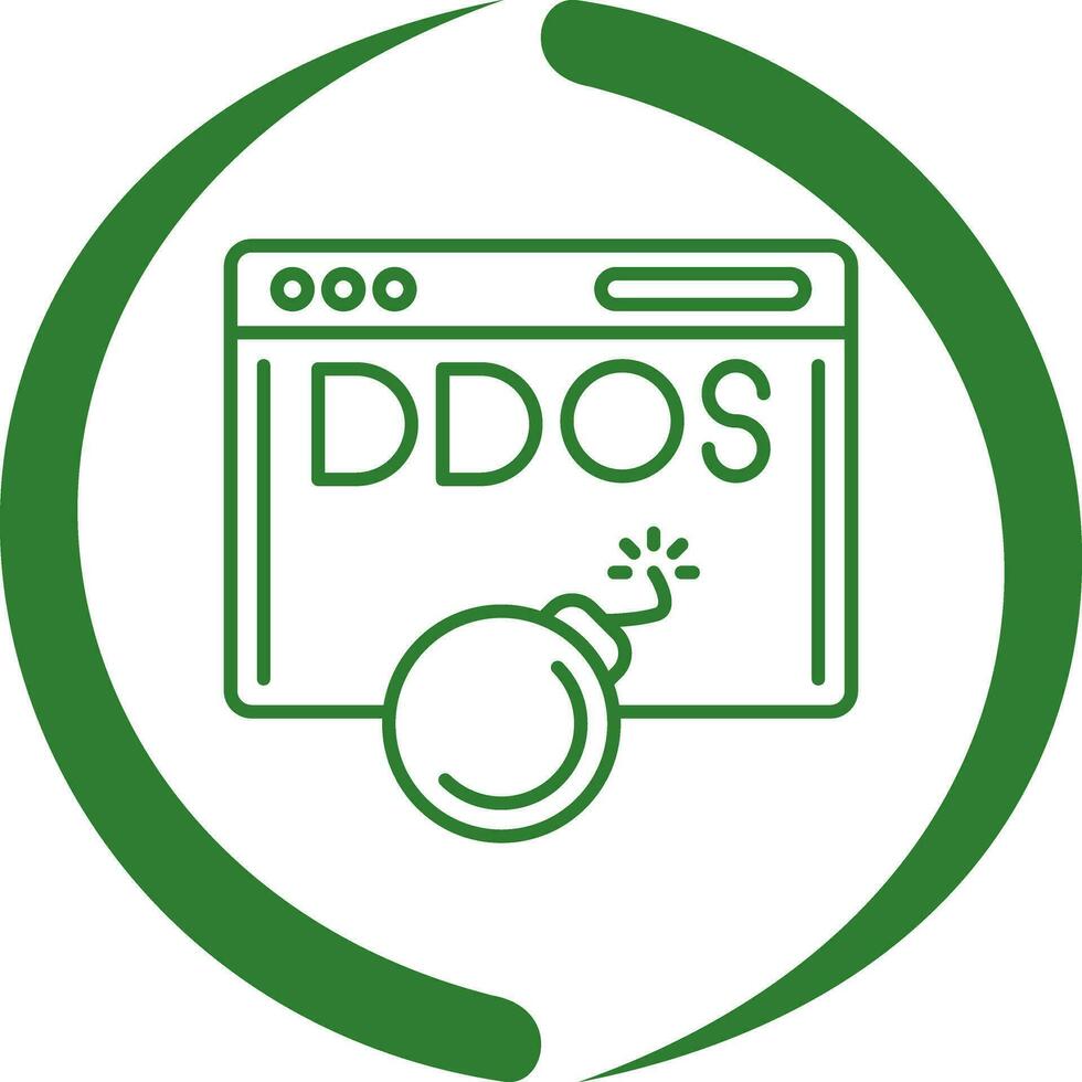 Ddos-Angriffsvektorsymbol vektor