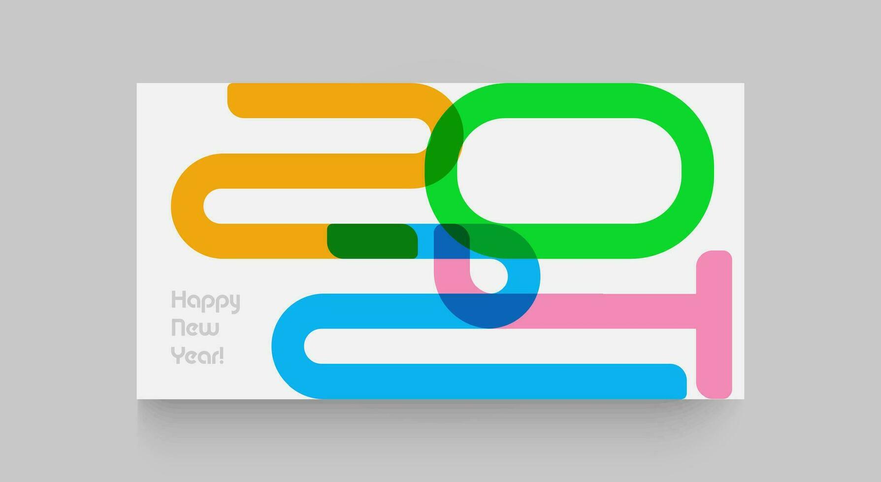 2024 vibrerande ny år kort. modern, abstrakt, och färgrik design element. perfekt för webb, skriva ut, kalendrar, eller presentationer. vektor illustration