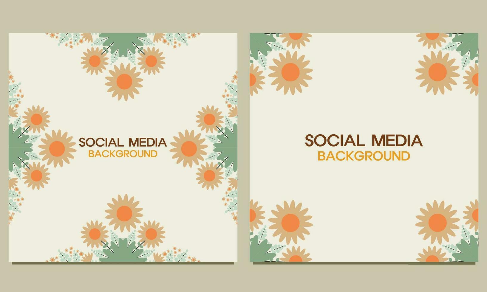 Sozial Medien Post Hintergrund mit natürlich Blumen- Ornament. geeignet zum Sozial Medien Post, Banner Design und Internet Anzeigen. vektor