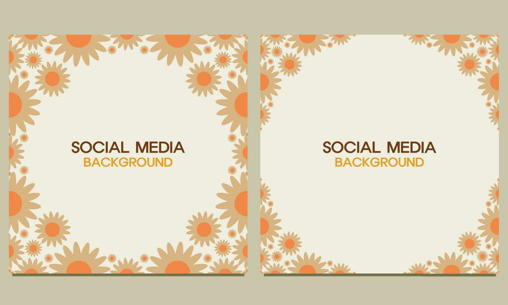 social media posta bakgrund med naturlig blommig prydnad. lämplig för social media posta, baner design och internet annonser. vektor