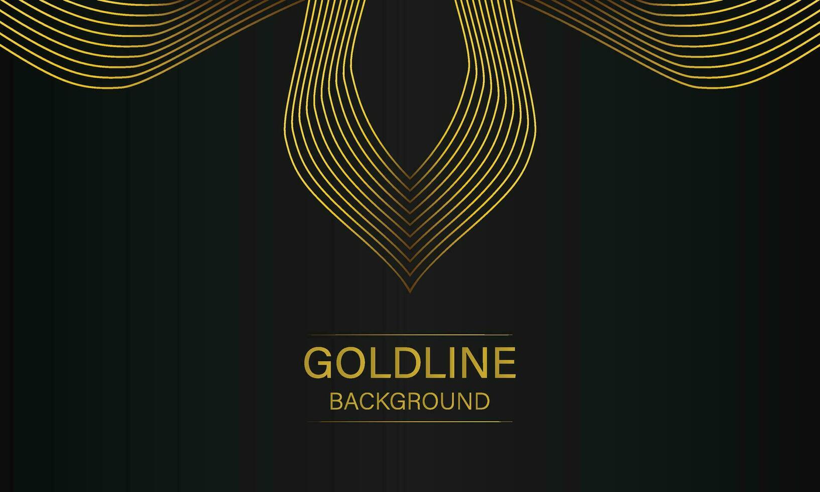 Luxus abstrakt Gold Linie auf schwarz Hintergrund vektor