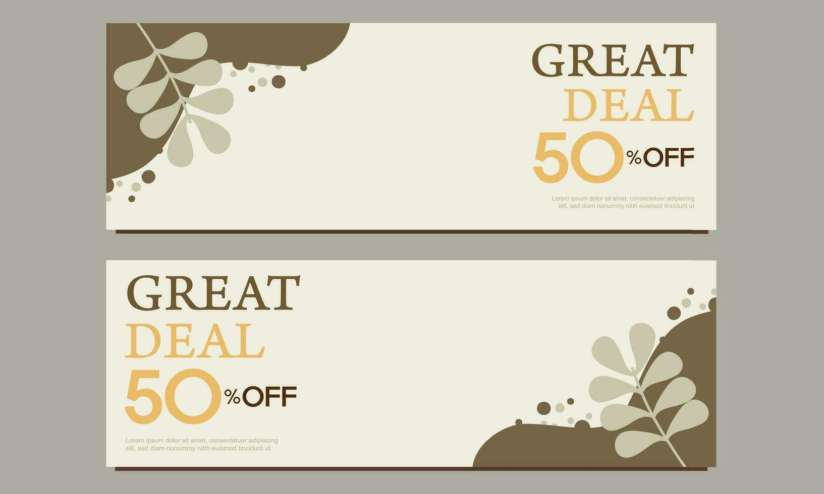 großartig Deal horizontal Banner Vorlage mit Blumen- und Blume Ornament vektor