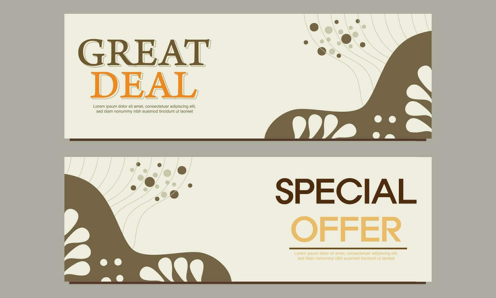 großartig Deal horizontal Banner Vorlage mit Blumen- und Blume Ornament vektor