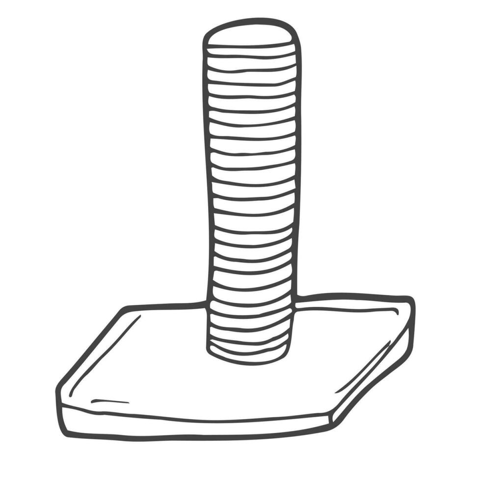 Haustier Kratzen Post Vektor Illustration isoliert auf Weiß Hintergrund