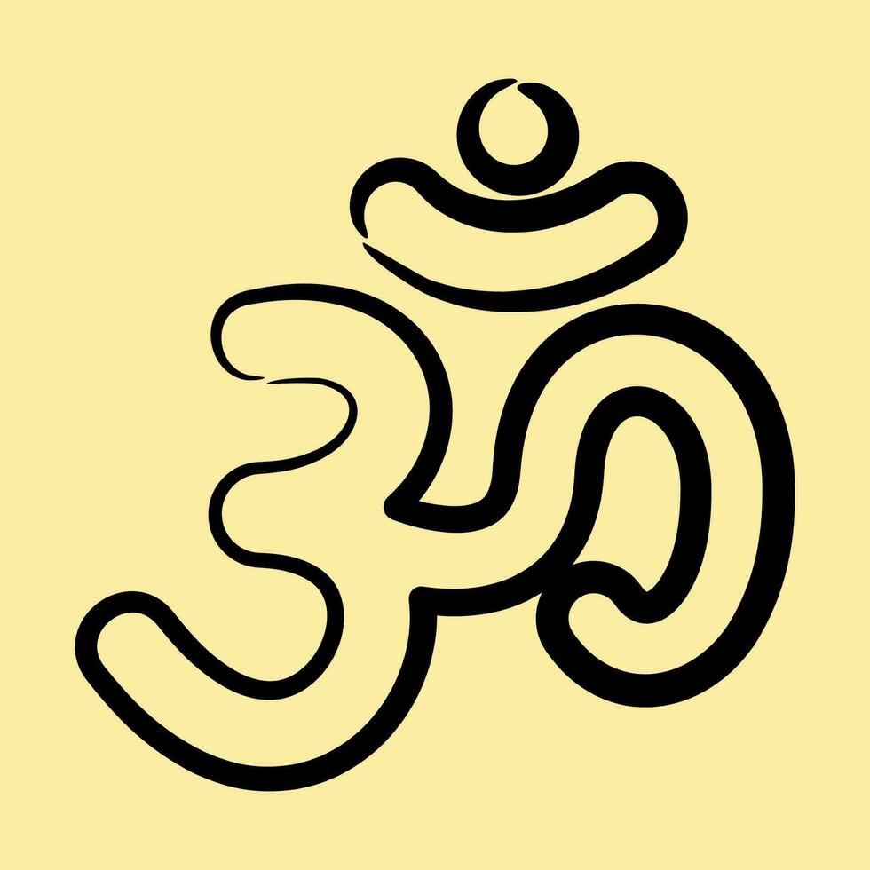 Symbol Hindu. Diwali Feier Elemente. Symbole im Hand gezeichnet Stil. gut zum Drucke, Poster, Logo, Dekoration, Infografiken, usw. vektor