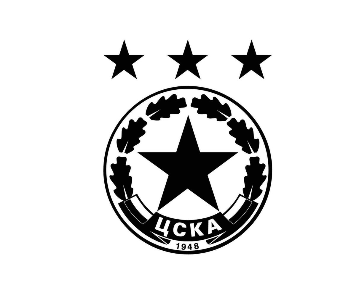 cska sofia klubb logotyp symbol svart bulgarie liga fotboll abstrakt design vektor illustration