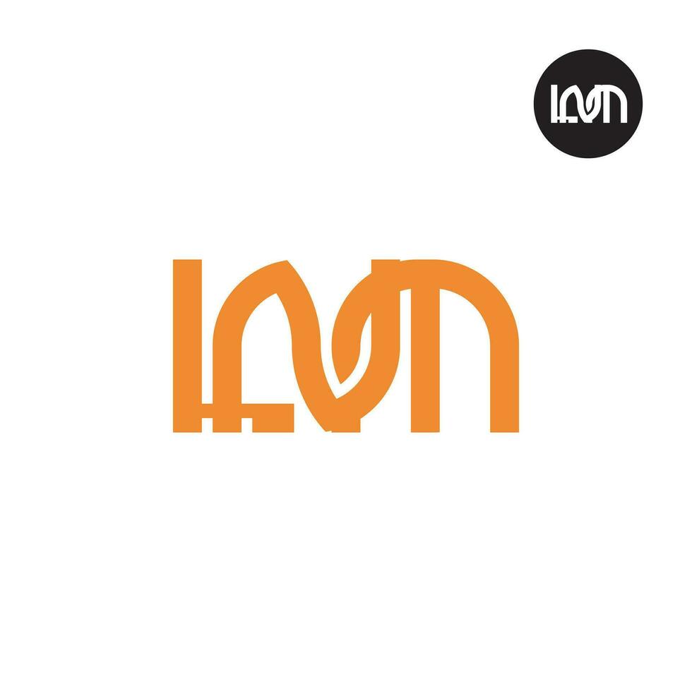 Brief Inm Monogramm Logo Design vektor