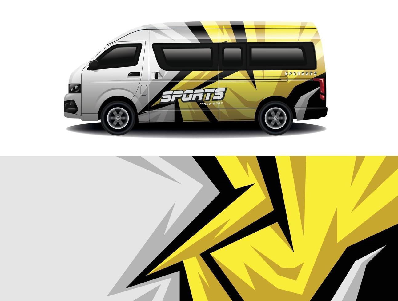 sport bil dekal wrap design vektor