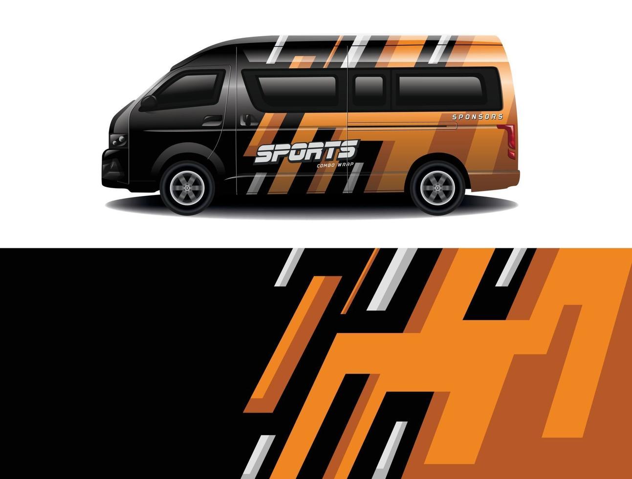 sport bil dekal wrap design vektor