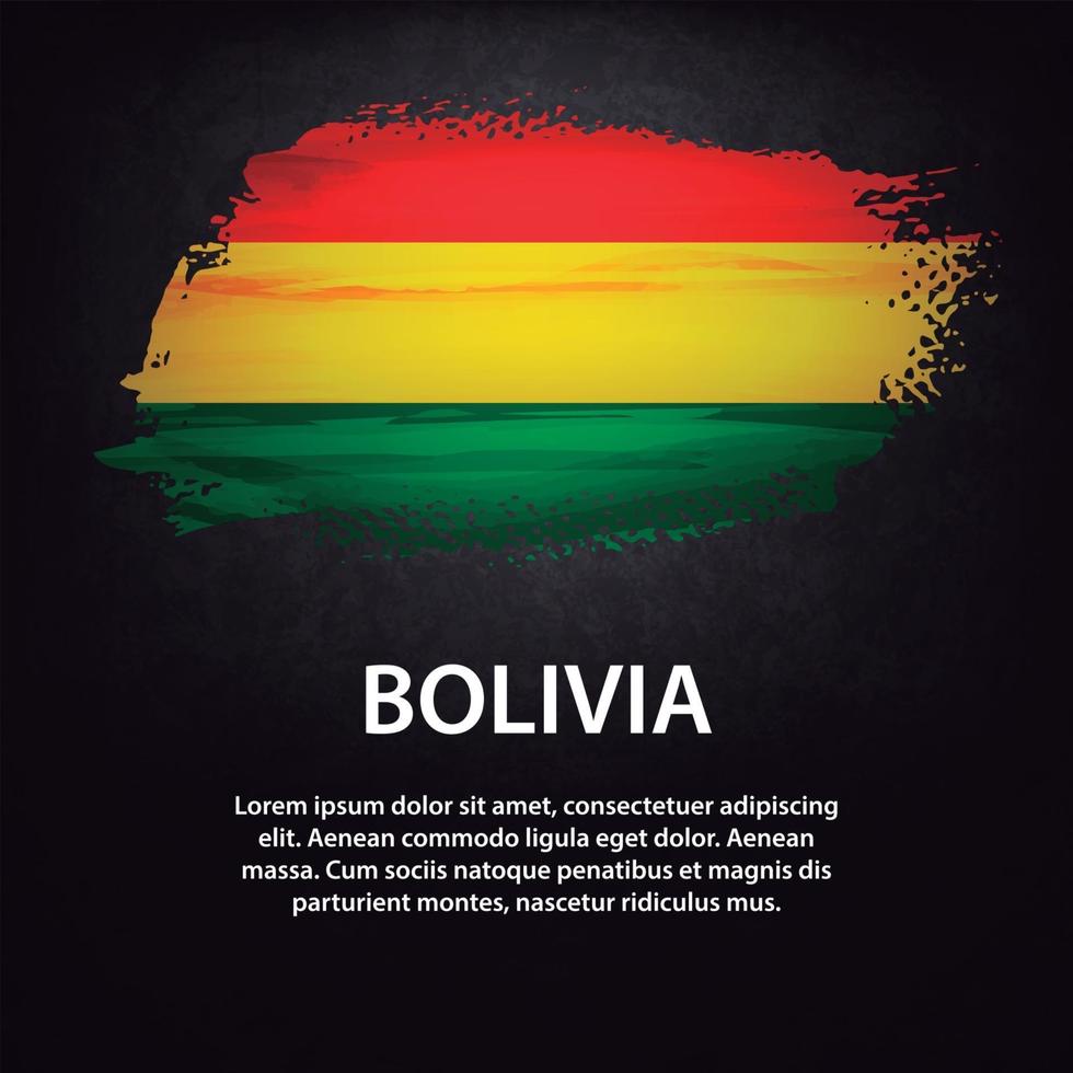 Bolivien Flaggenpinsel vektor