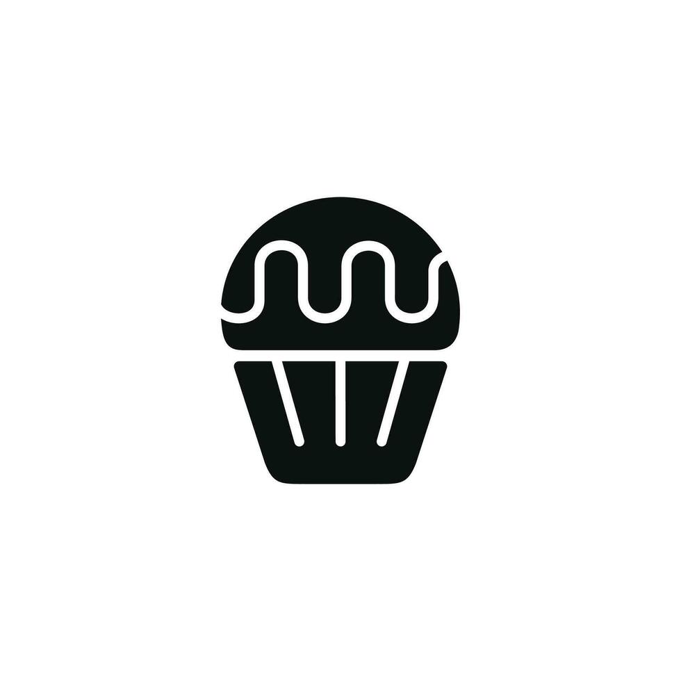 Tasse Kuchen Symbol isoliert auf Weiß Hintergrund vektor