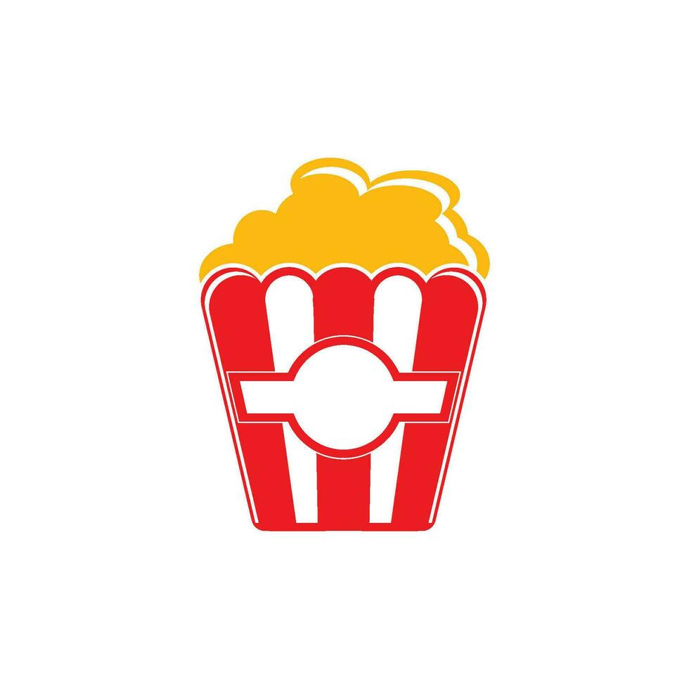 popcorn ikon vektor isolerad, logotyp design illustration