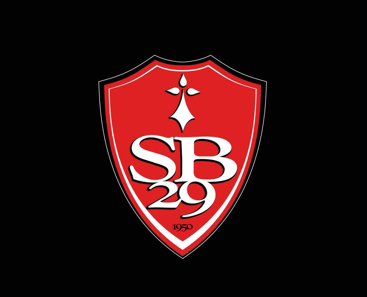 stade brestois Verein Logo Symbol Liga 1 Fußball Französisch abstrakt Design Vektor Illustration mit schwarz Hintergrund