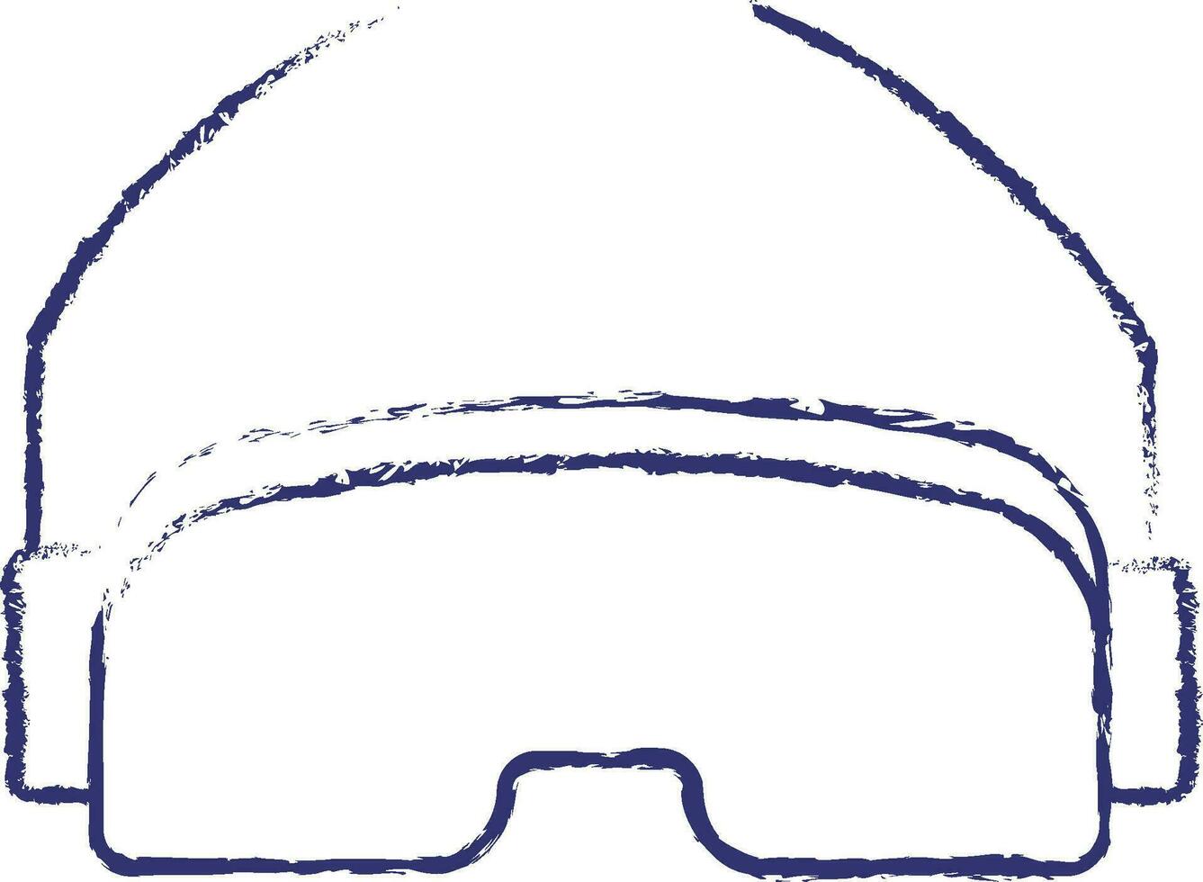 åka skidor glasögon hand dragen illustration vektor