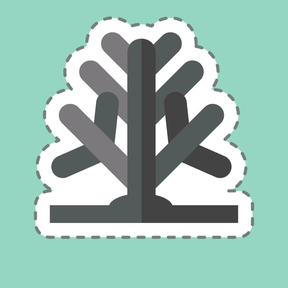 Aufkleber Linie Schnitt Kaktus. verbunden zu Saudi Arabien Symbol. einfach Design editierbar. einfach Illustration vektor