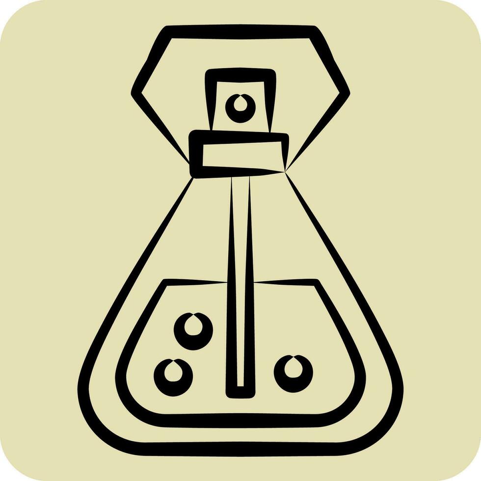 ikon parfym. relaterad till saudi arabien symbol. hand dragen stil. enkel design redigerbar. enkel illustration vektor