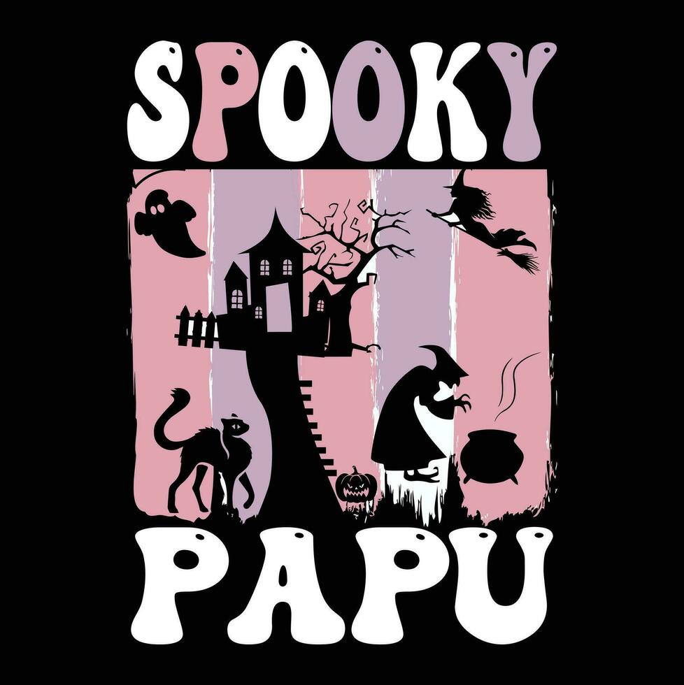 Halloween T-Shirt Design ,gespenstisch T-Shirt Design vektor